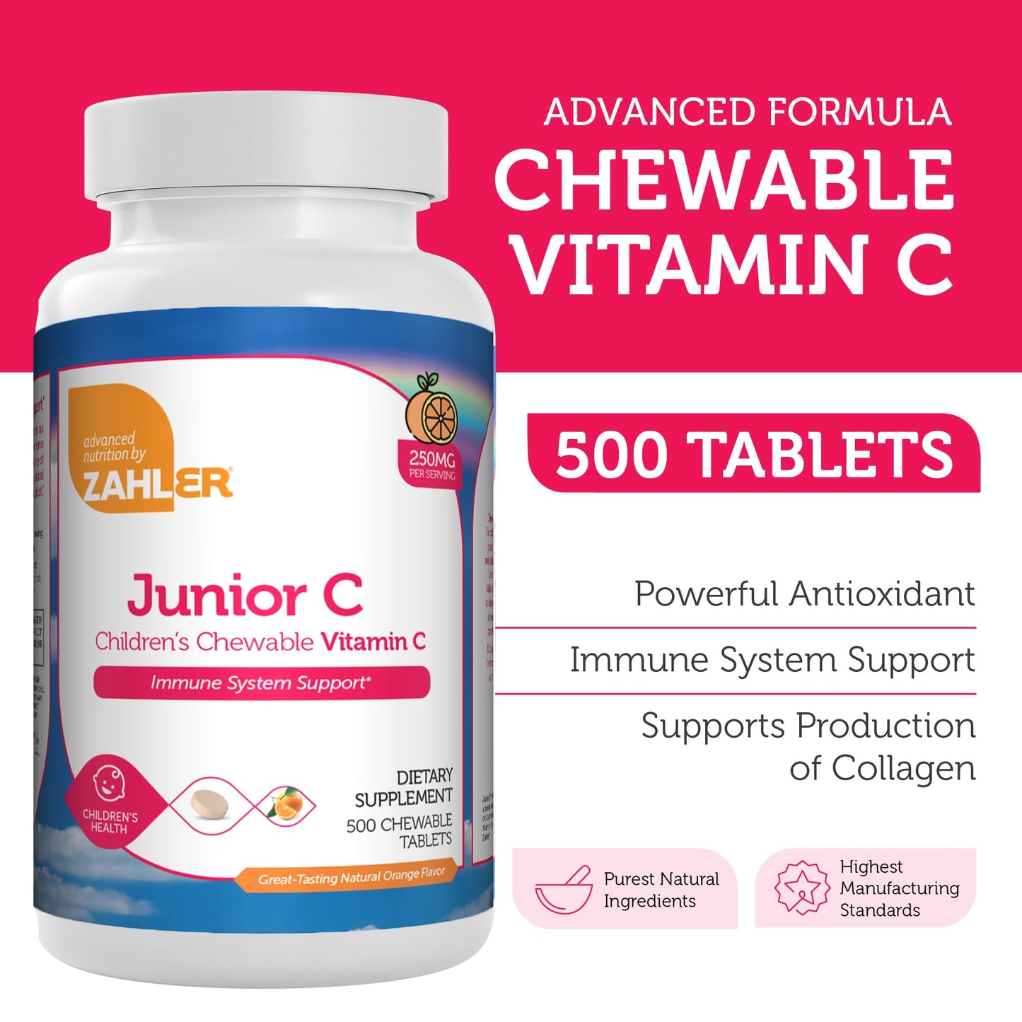 Zahler Junior C Advanced Tablet 500 Count