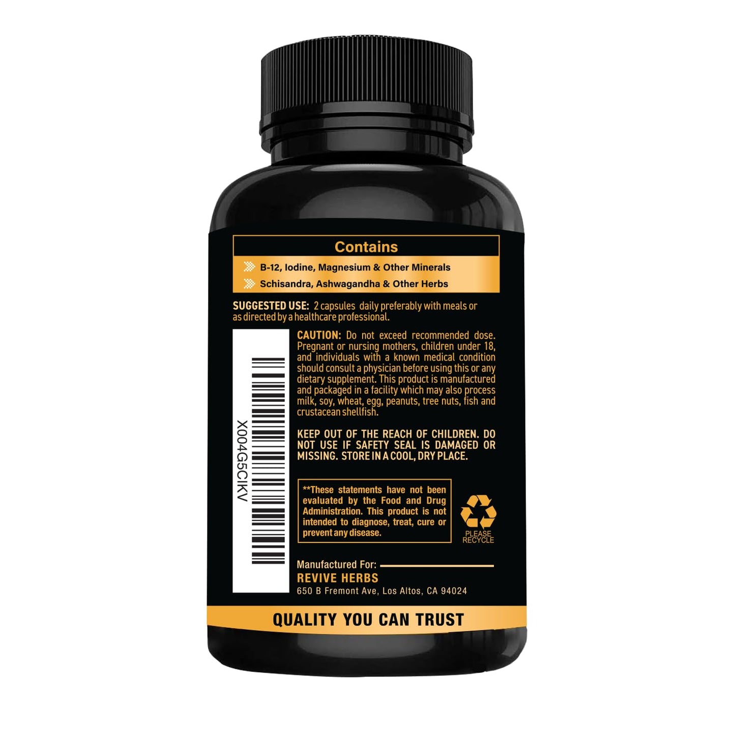 Revive Herbs Thyroid Support Capsules, 120 Count