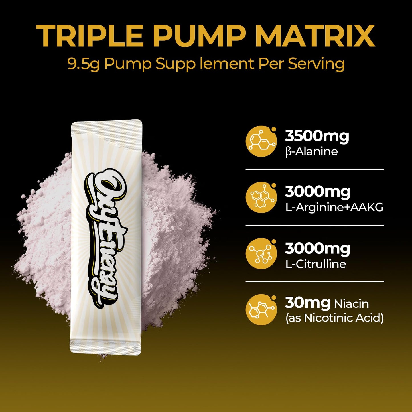 OxyEnergy Max Pump Stim-Free Pre Workout Powder, 16.93 oz