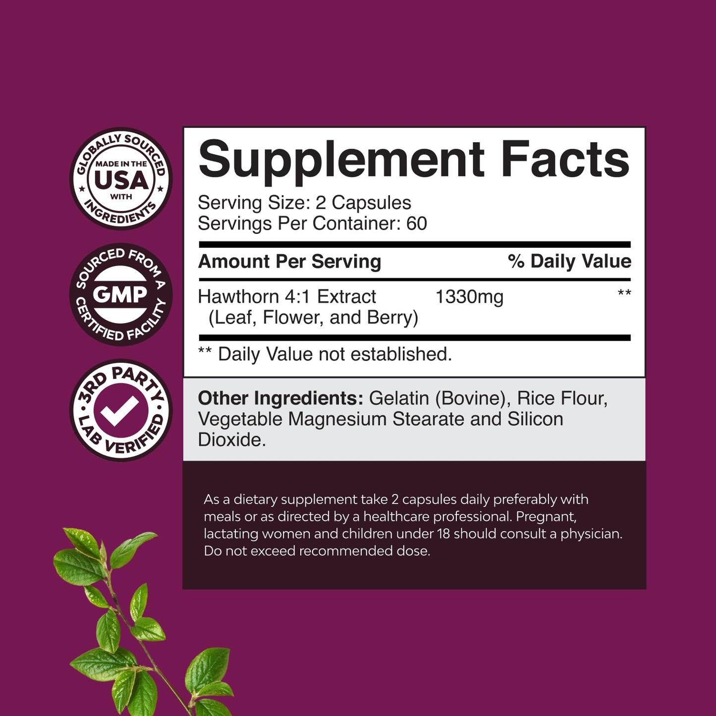 Unknown Water Away Fluid Retention Capsule Bundle with Dandelion Leaf Extract, Green Tea & Hawthorn Berry Leaf & Flower Extract 4:1 Capsules