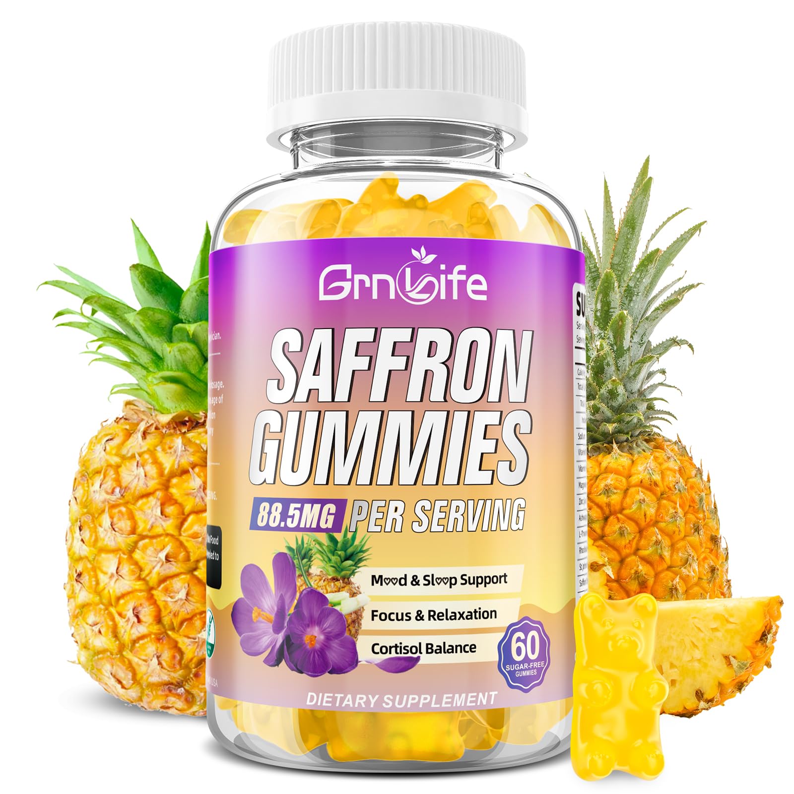 GrnLife Saffron Gummies, 60 Count
