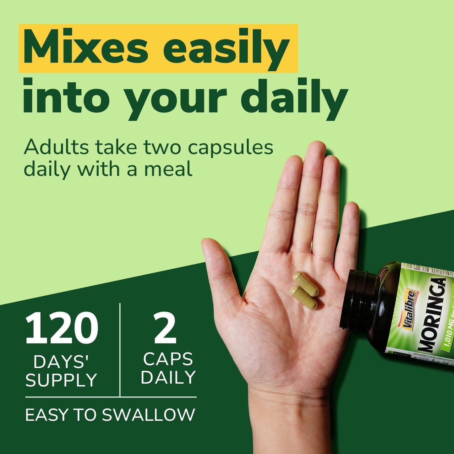 Vitalibre Moringa 1,010 mg Capsules, 240 Count