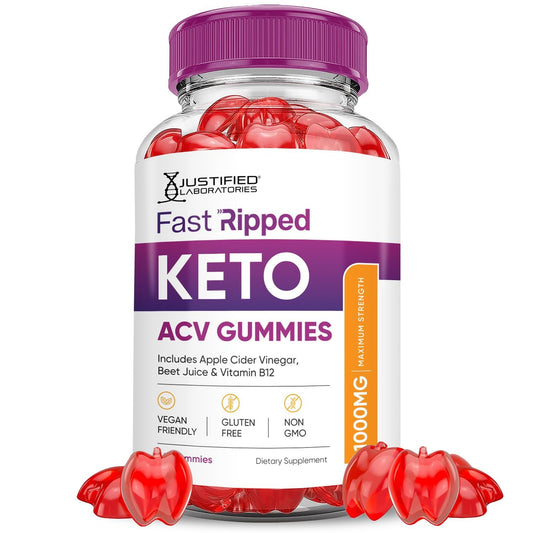 Justified Laboratories Fast Ripped Keto ACV Gummies 60 Count