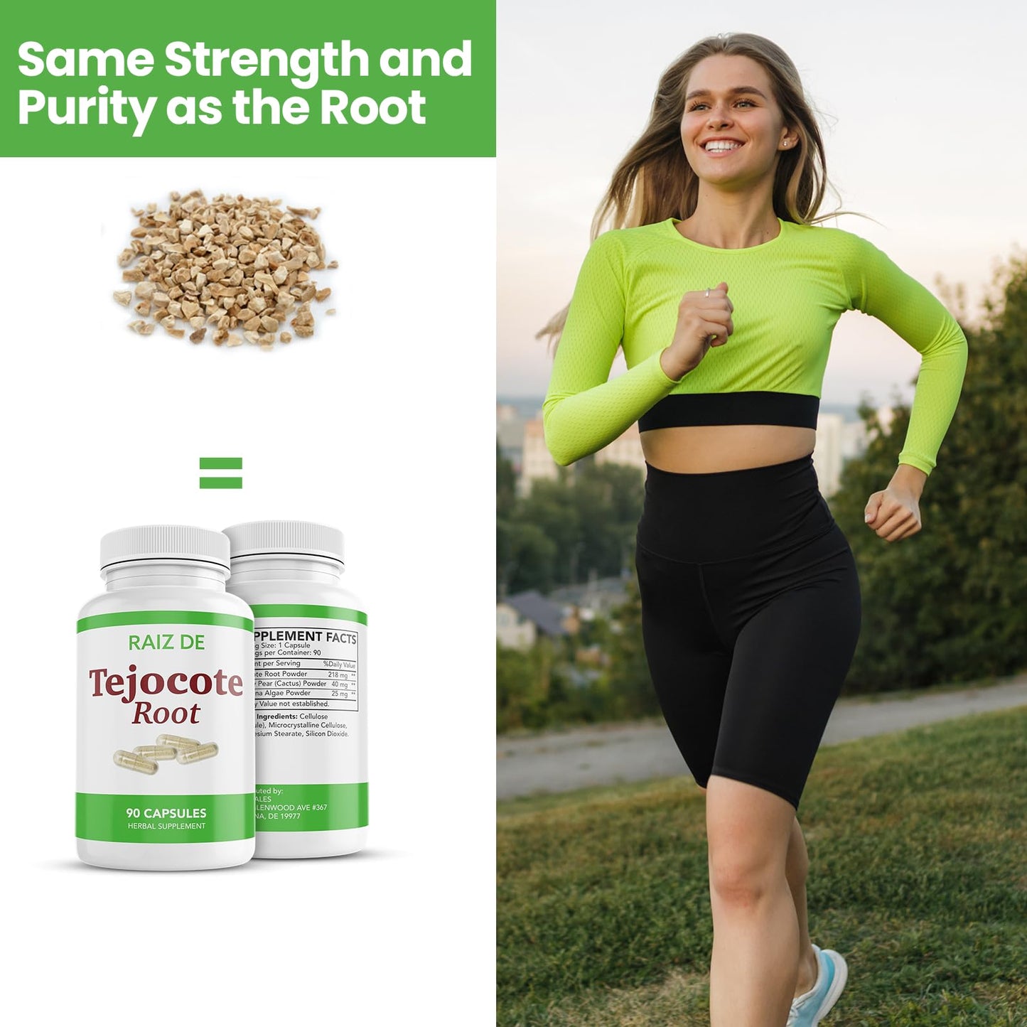 Raiz DE Tejocote Root Premium Herbal Supplement Capsule, 90 Count