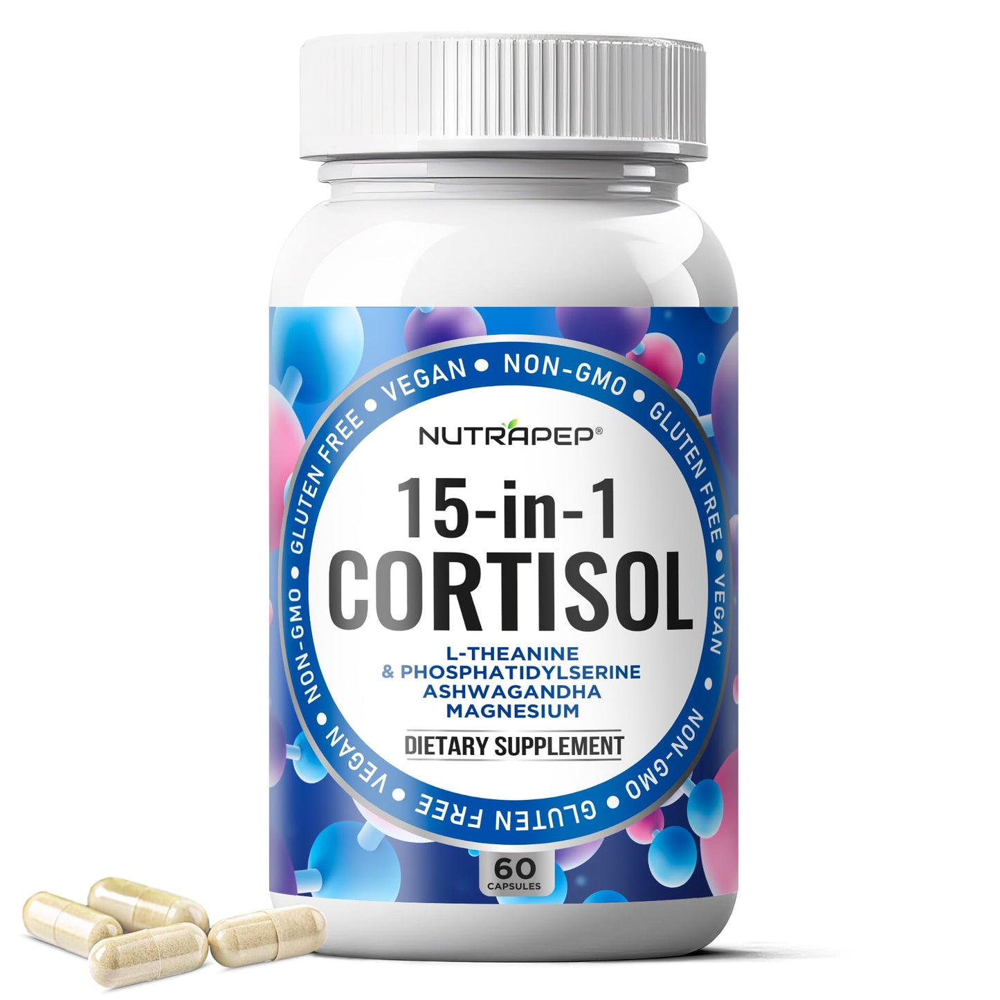 NutraPep Cortisol Detox Supplement Capsule 60 Count