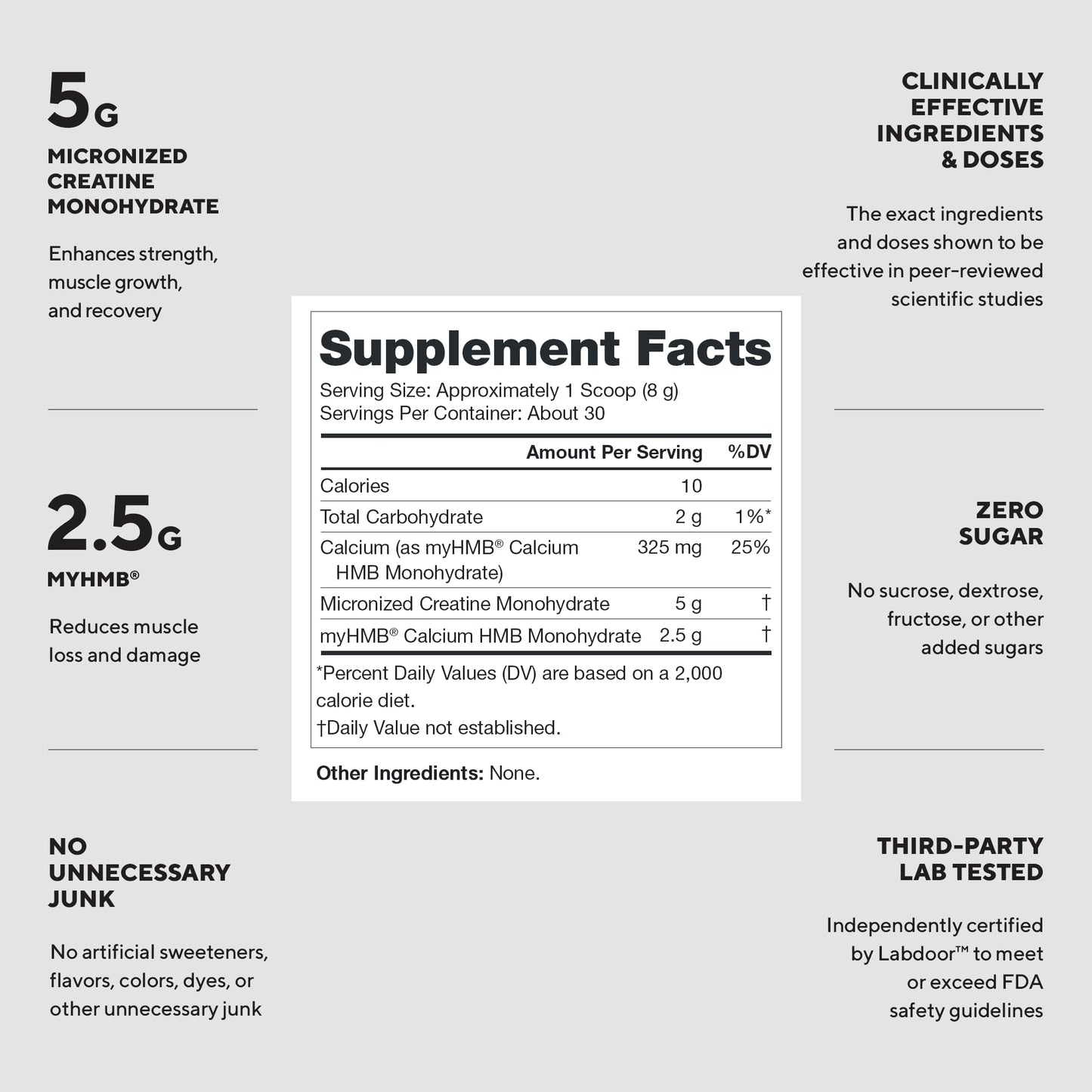 LEGION Creatine HMB Powder 3 Ounce