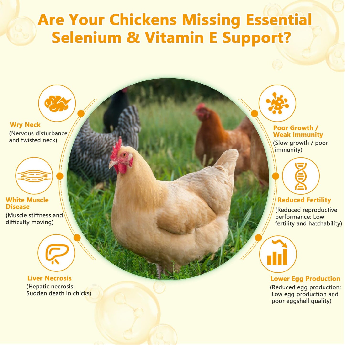 Yakucho Selenium & Vitamin E Powder for Chickens, 1 Count