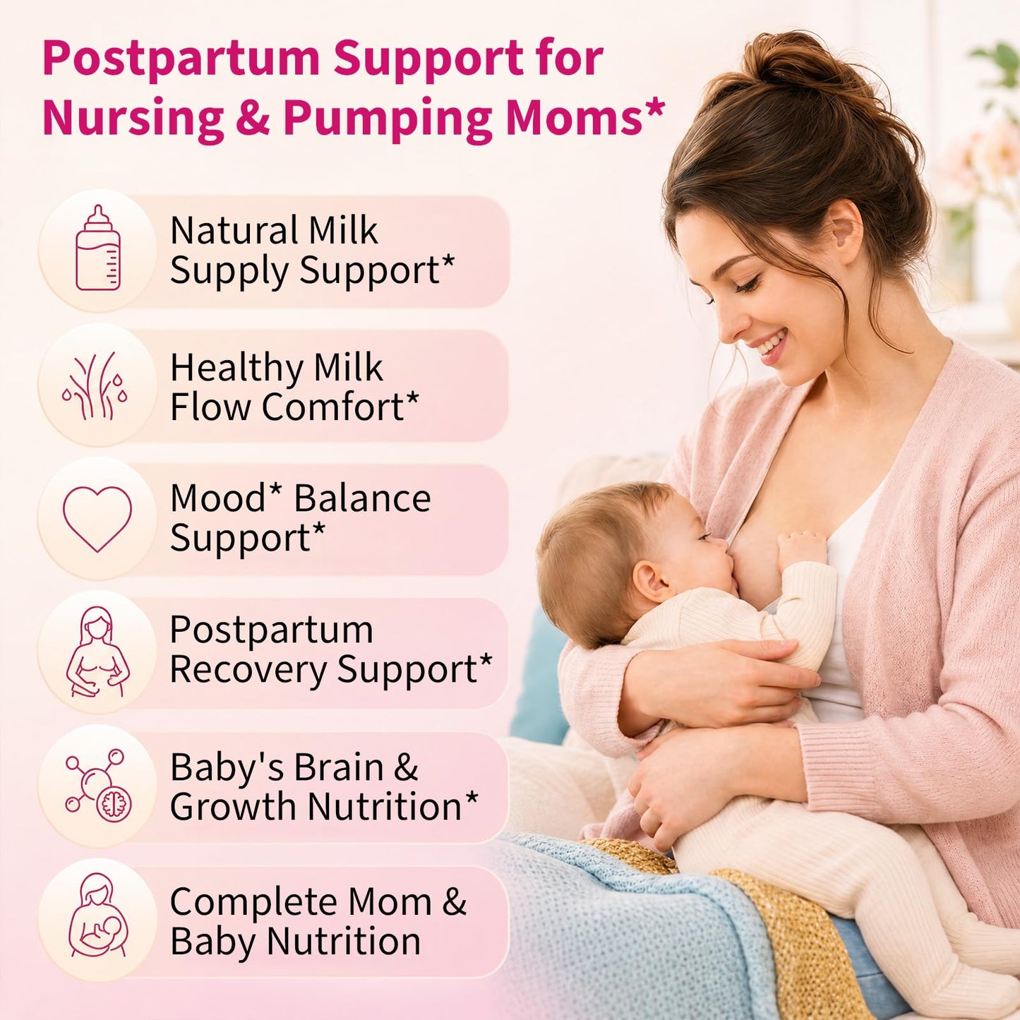 JORAVINT Lactation Gummies with Milk Thistle & Postnatal Vitamins, 60 Count