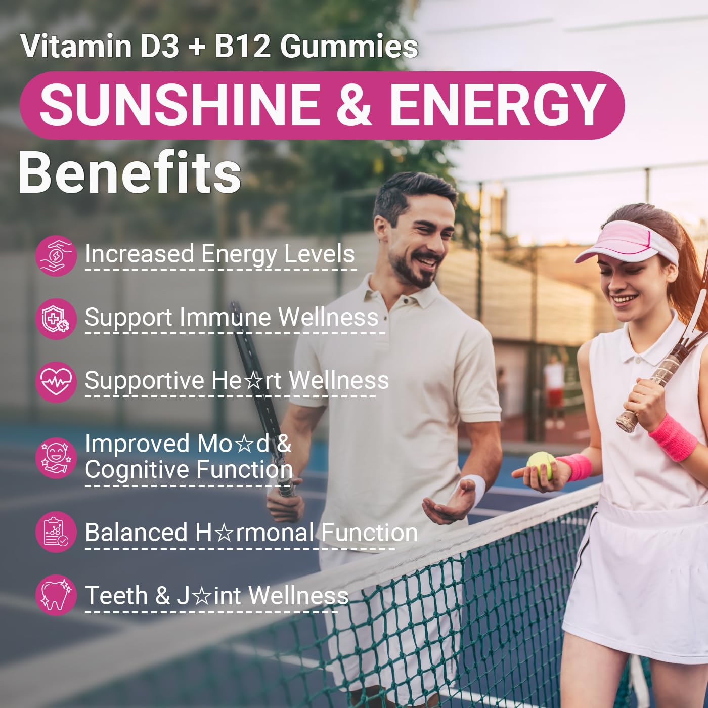 Wiszeen Vitamin D3 B12 Gummies, 120 Count