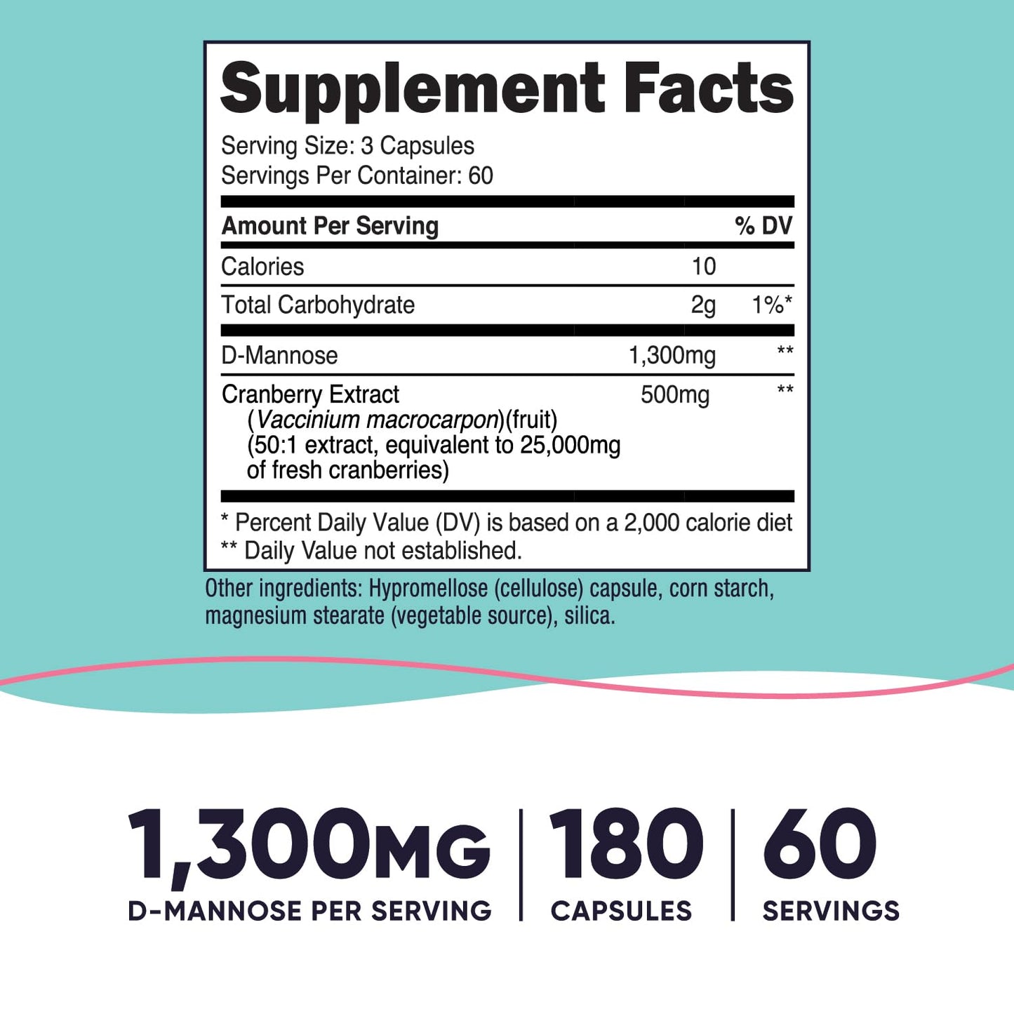 Nutricost D-Mannose with Cranberry Extract Powder 6.6 Ounce