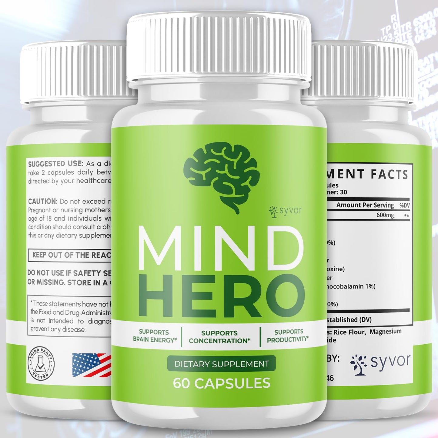 Syvor Mind Hero Capsules 180 Capsules