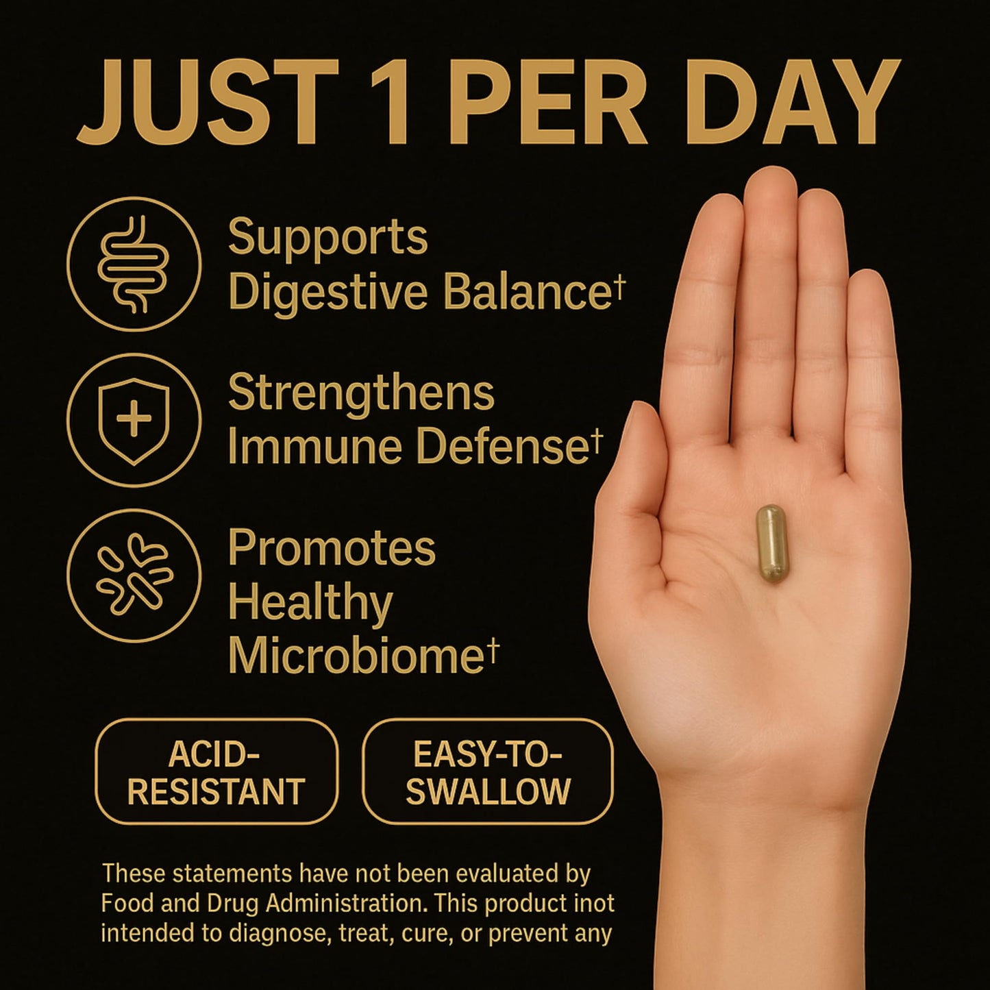 Grow Vitamin Deep Immune Probiotic and Prebiotic Supplement Capsule, 60 Billion CFUs
