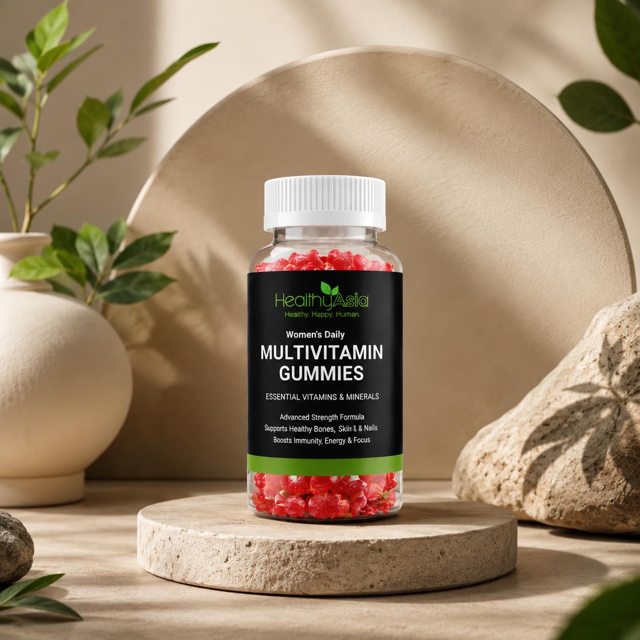 HealthyAsia Black Label Women's Daily Multivitamin Gummies 60 Count