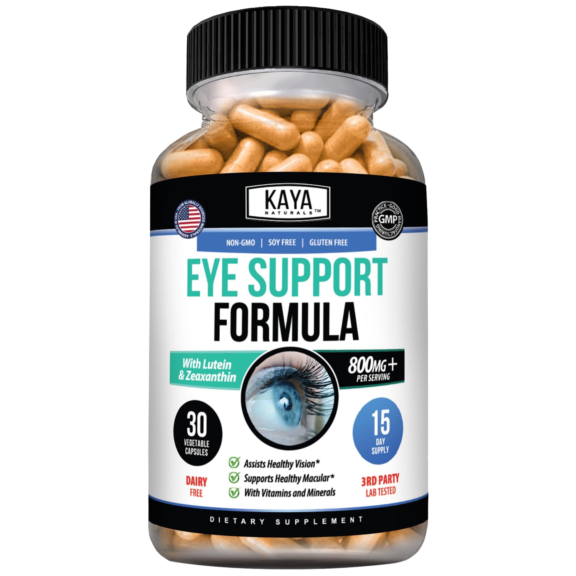 Kaya Naturals Eye Health Supplement Capsules 30 Count