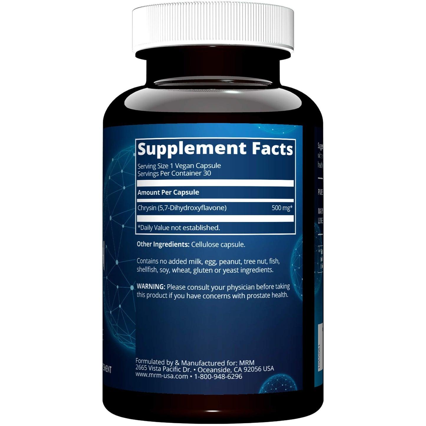 MRM Chrysin 500 mg Capsules, 30 Capsules