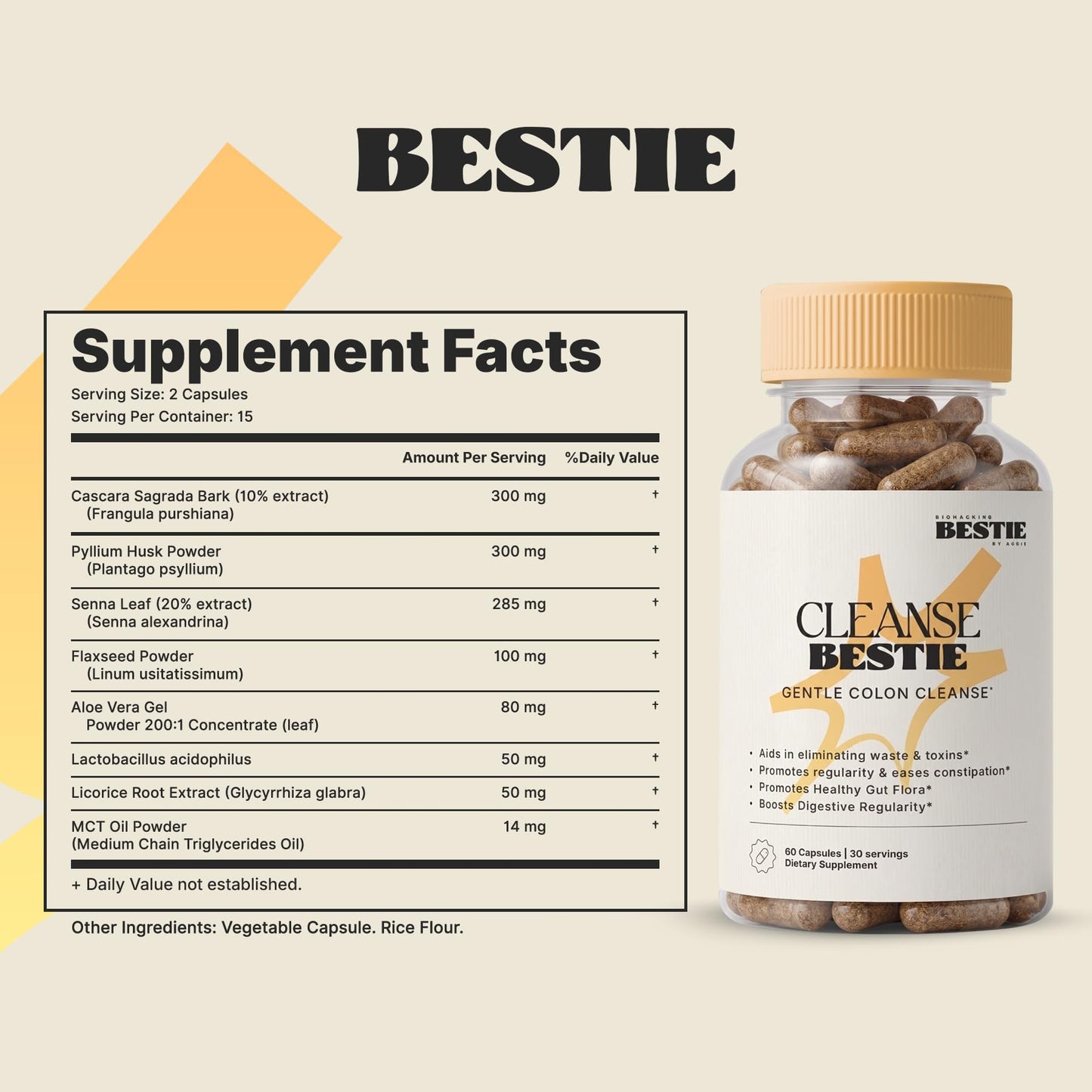 Biohacking Bestie Cleanse Bestie Supplement Formula 30 Capsules
