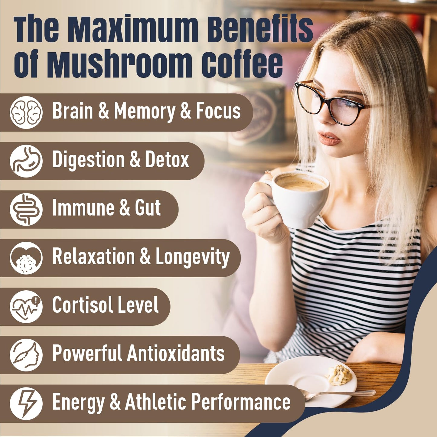 YEKBYOE Mushroom Coffee Powder 5.3 oz