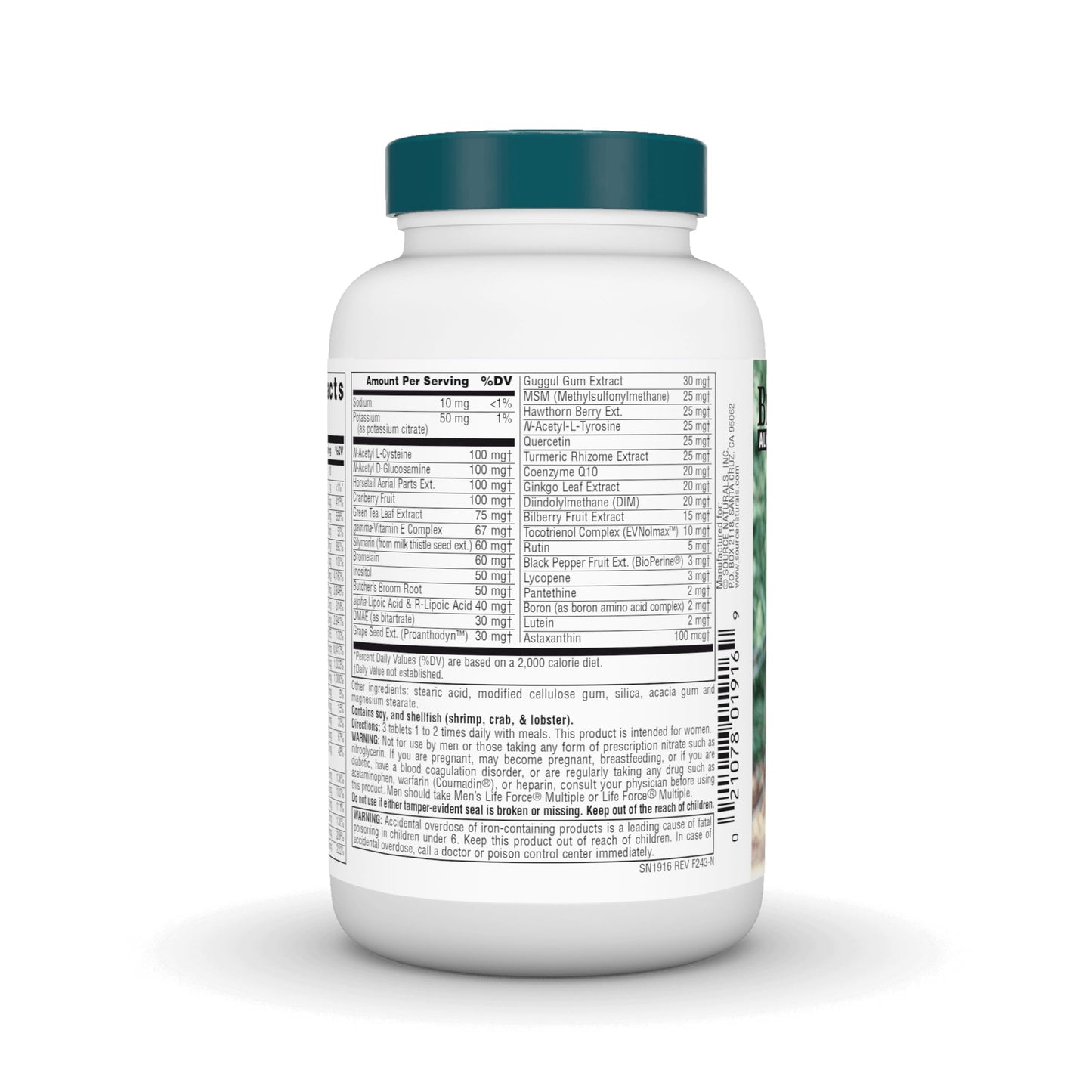 Source Naturals Women's Life Force Multiple, Daily Multivitamin & Immune Health Supplement 90 Tablets