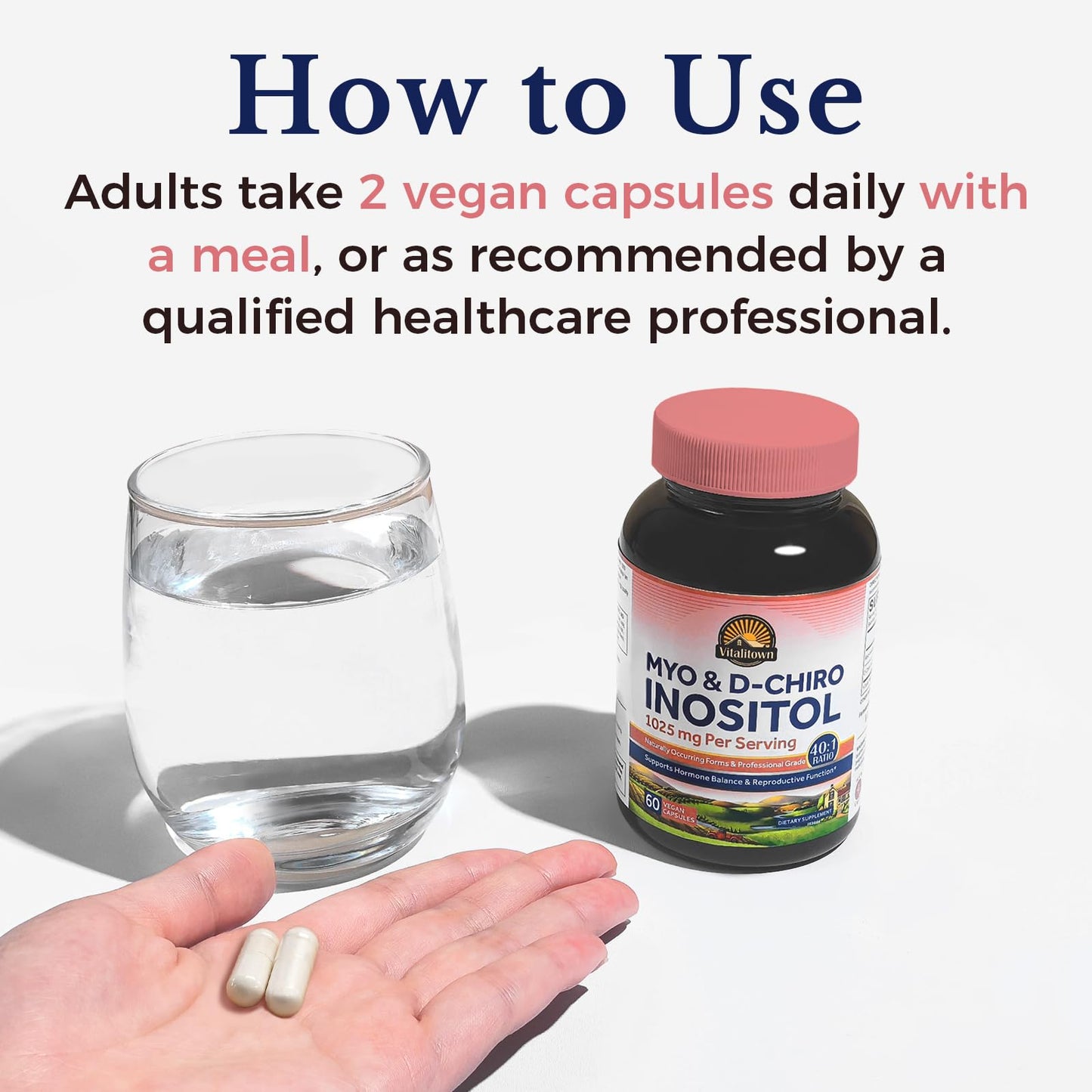 Vitalitown Inositol Supplement Capsule 60 Count
