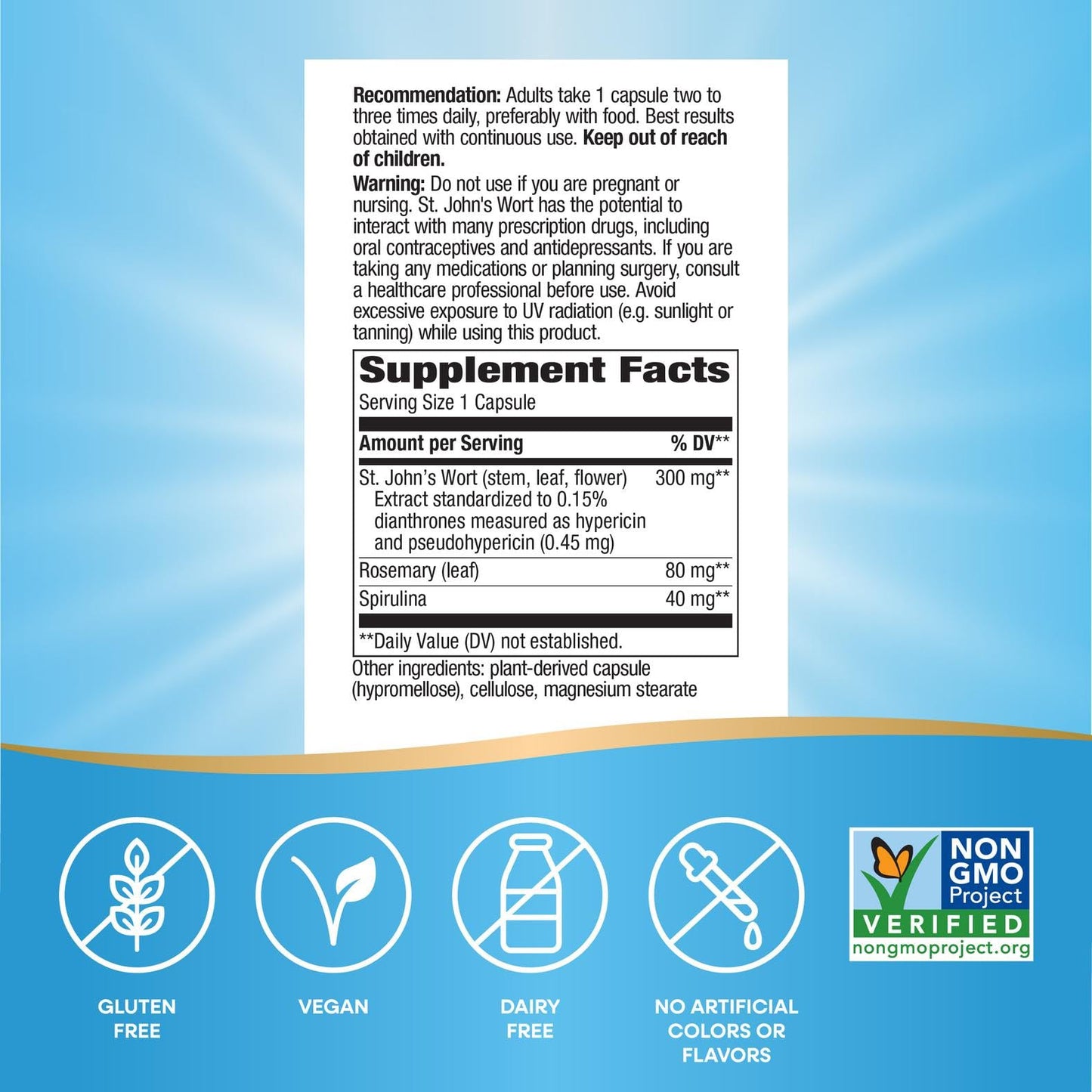 Nature's Way St. John's Wort Premium Extract 90 Capsules
