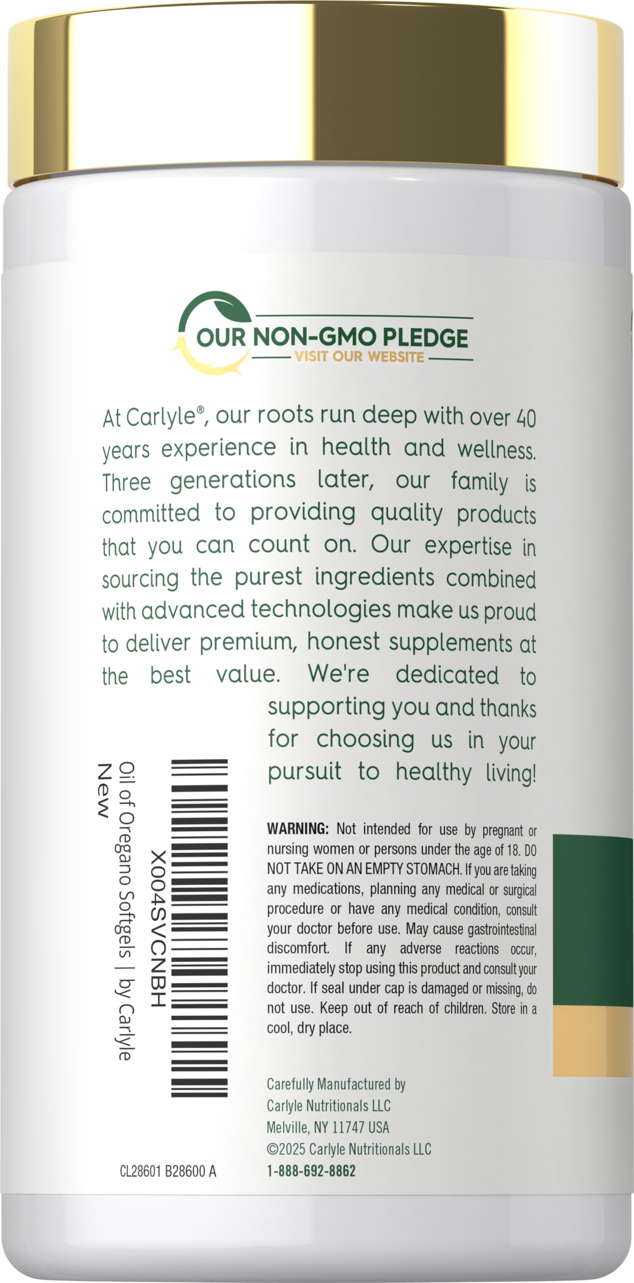 Carlyle Oil of Oregano with Black Seed Oil Softgels, 300 Count