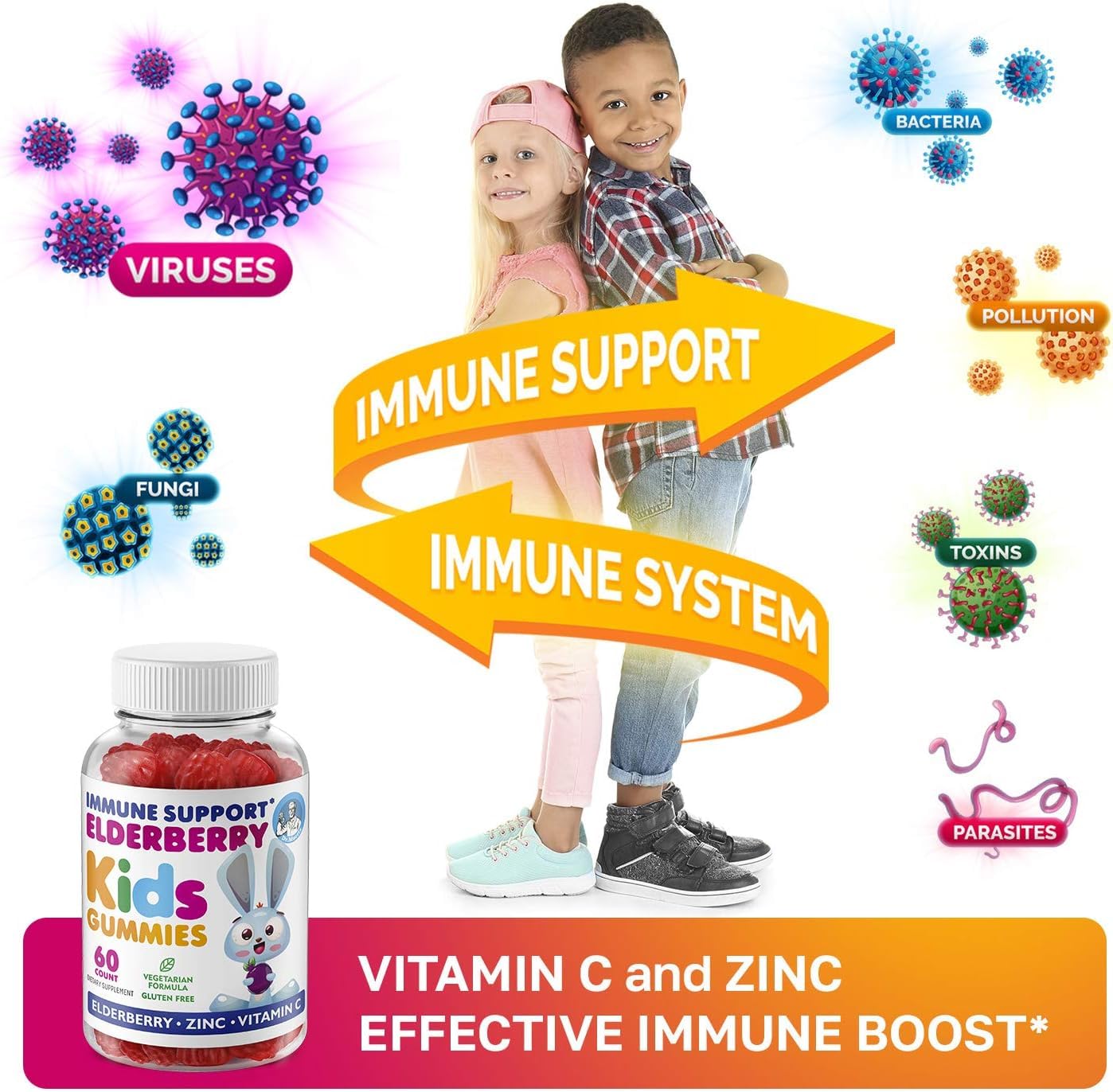 DR. MORITZ Elderberry Gummies 120 Count