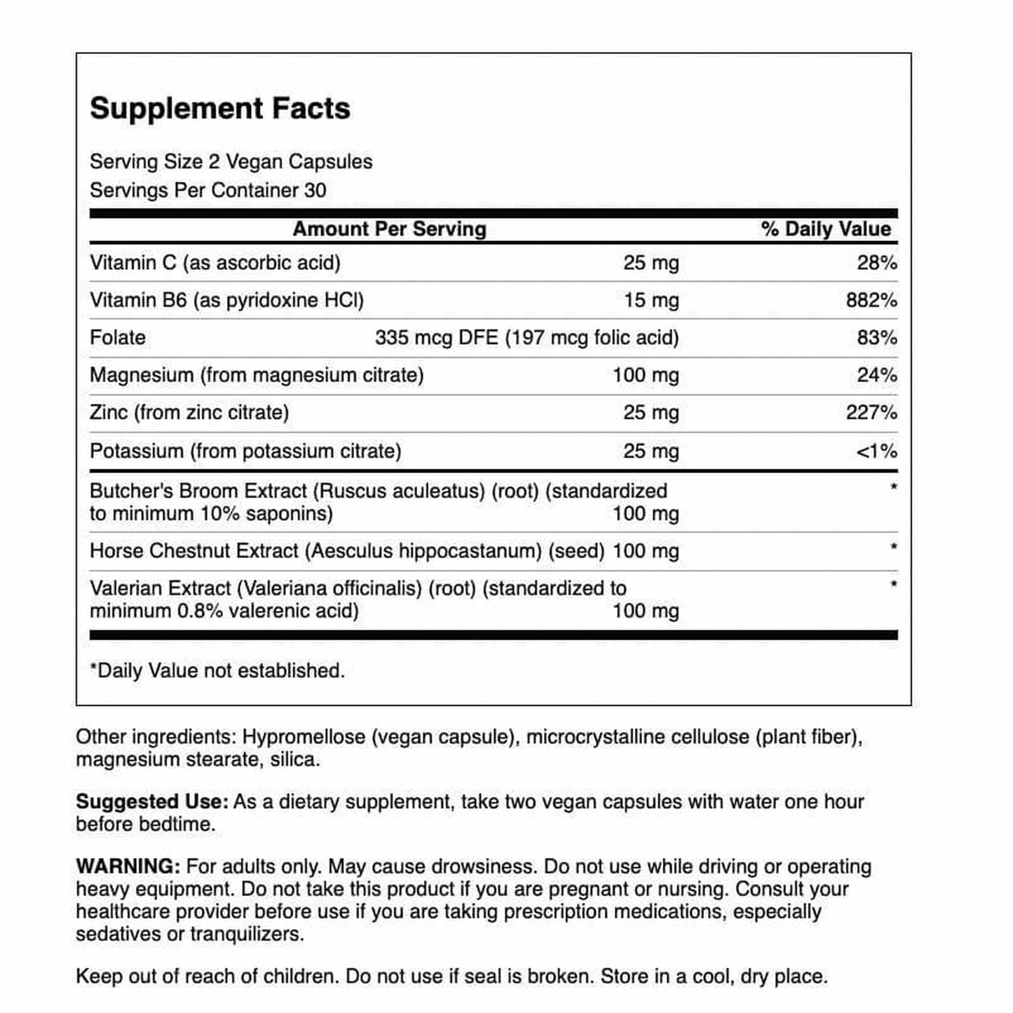 Swanson Nighttime Leg Essentials Capsules 60 Count