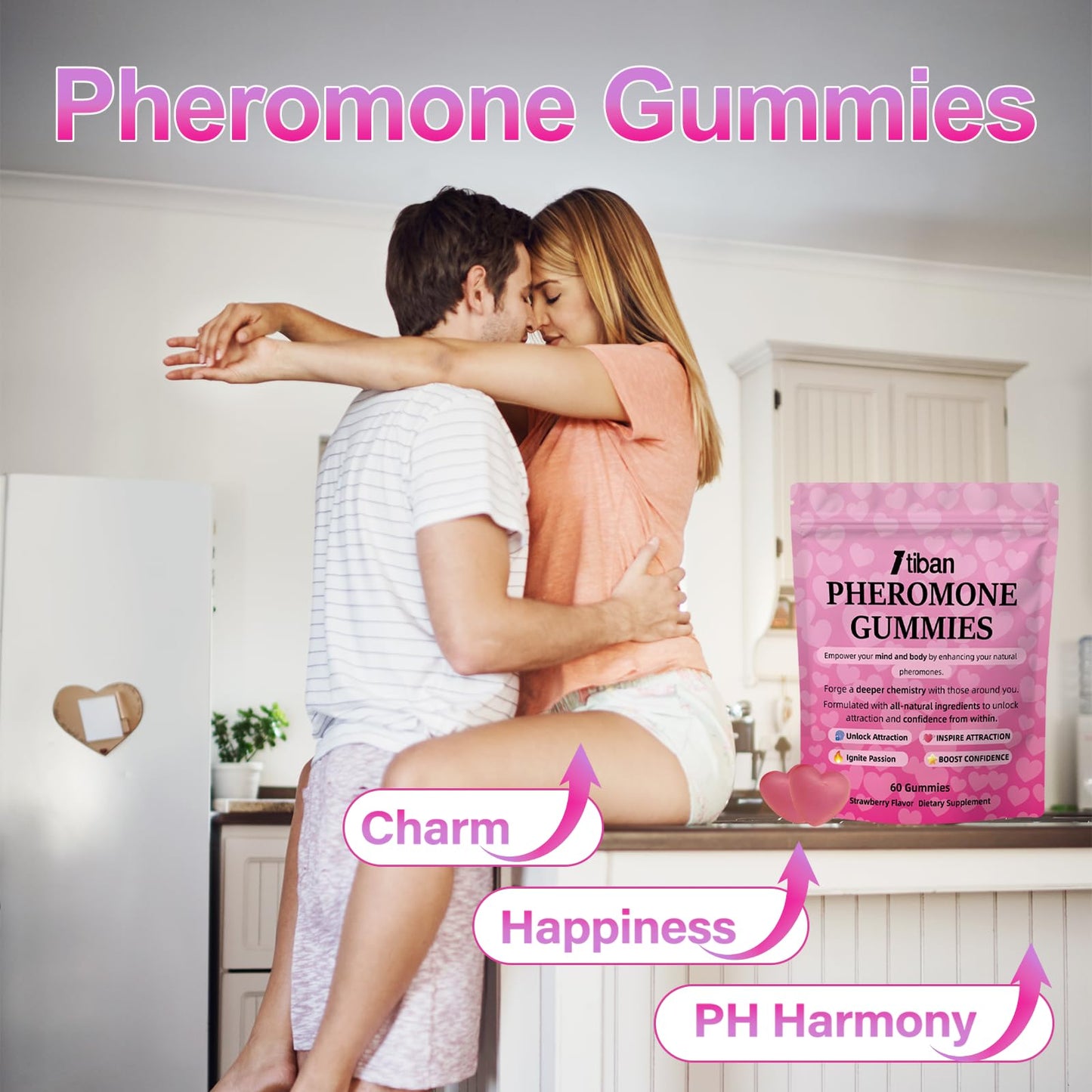 Itiban Pheromone Gummies for Her, 60 Gummies