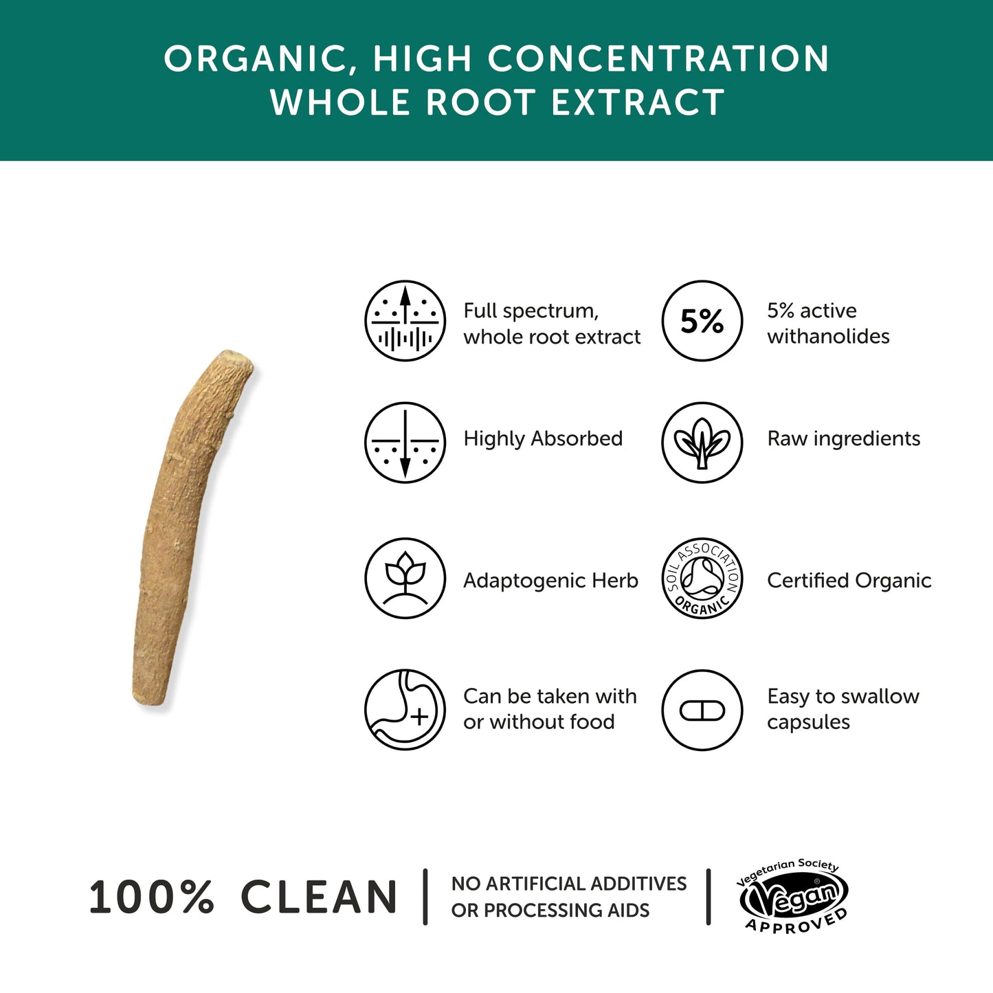 Together Organic Whole Herb Ashwagandha Capsule 30 Count