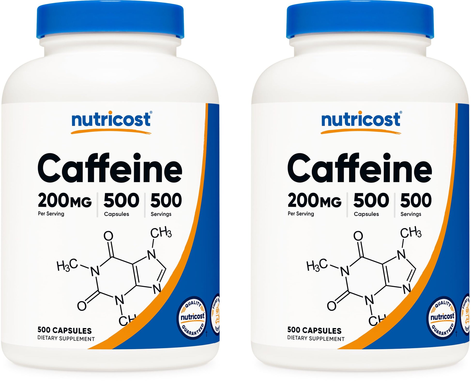 Nutricost Caffeine 200mg Capsules, 1000-Count