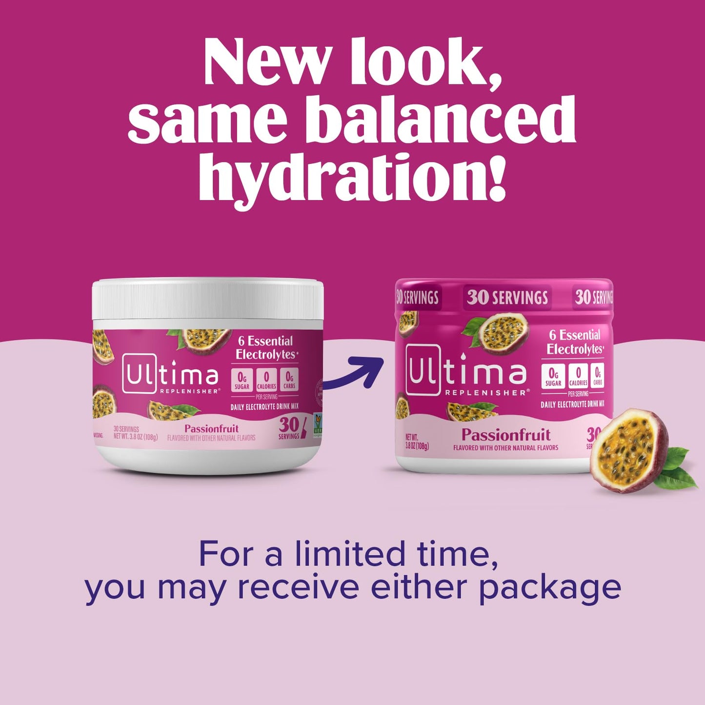 Ultima Replenisher Passionfruit Electrolytes Powder 3.8 Ounce