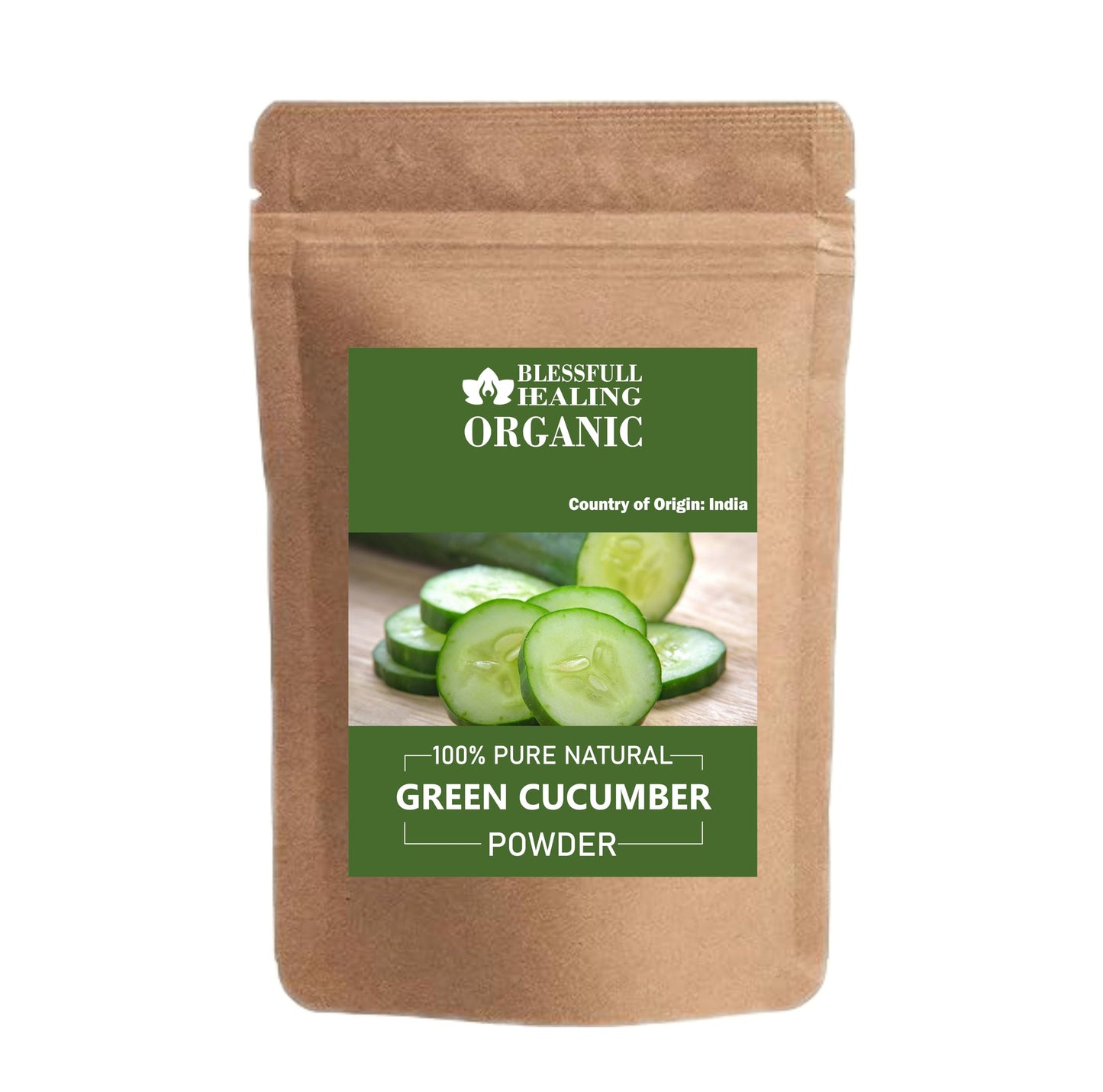 Blessfull Healing Organic Green Cucumber Powder 3.53 Ounce