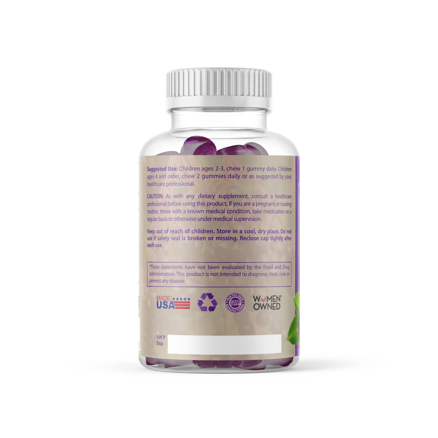 Elderberry Queen Organic Elderberry Gummies, 60 Count