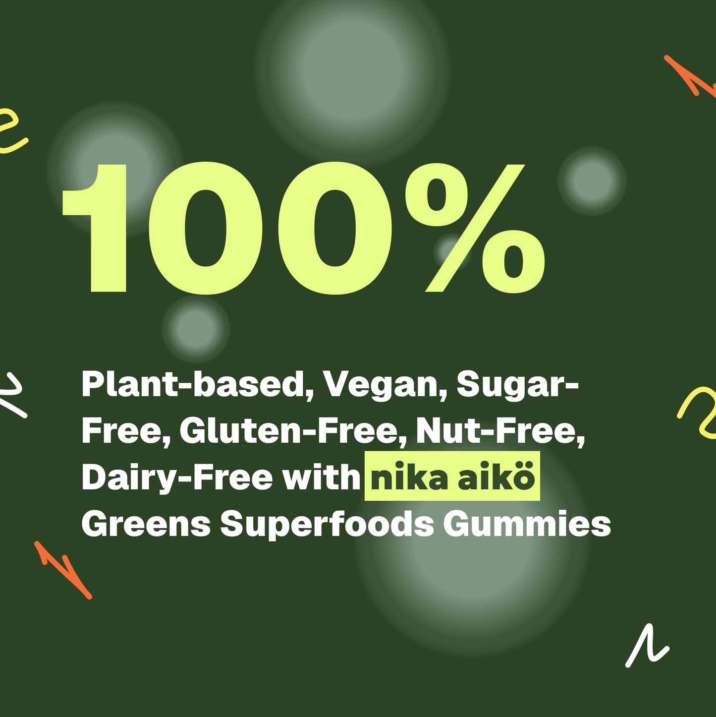 Nika Aiko Greens Superfood Gummy 60 Count