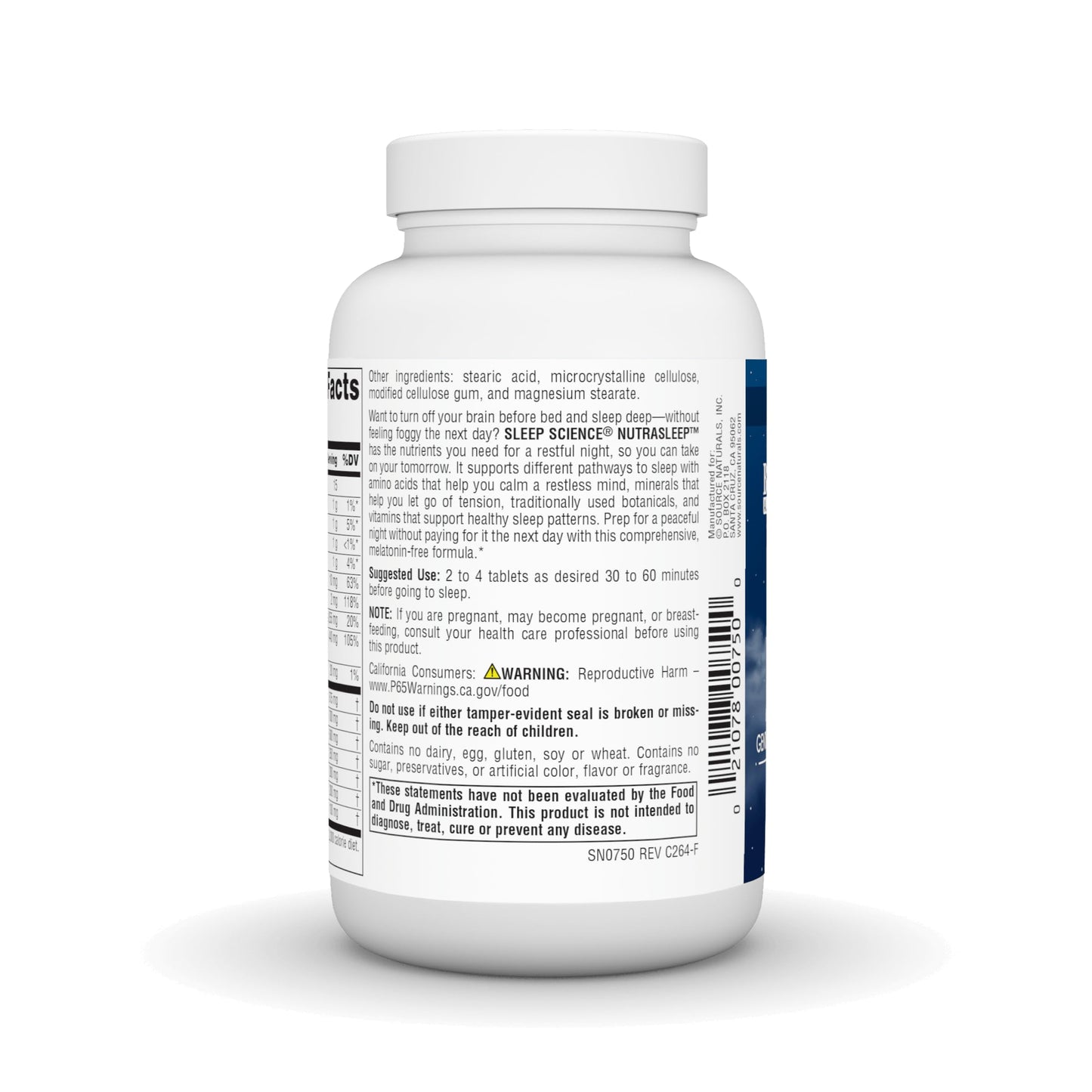 Source Naturals NutraSleep Gentle Sleep Support Without Melatonin Tablet 100 Tablets