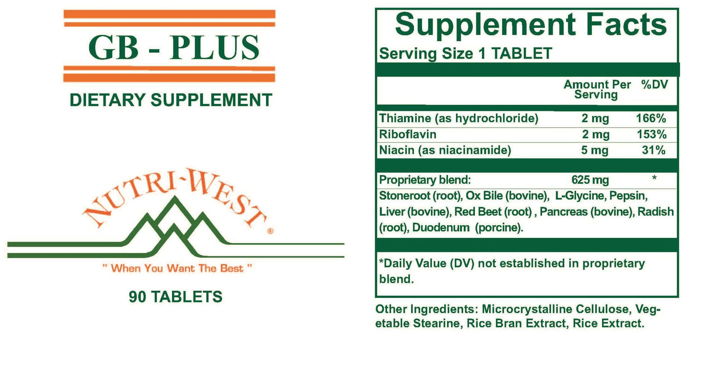 Nutri-West GB-Plus 90 Tablets
