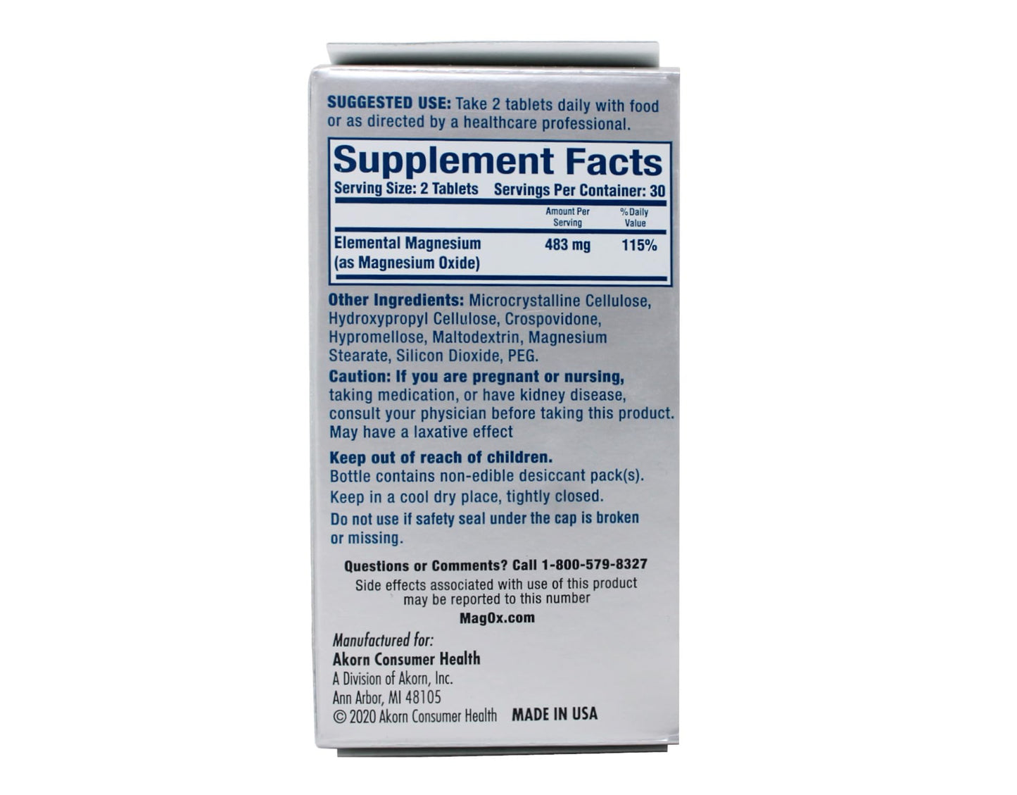 Mag-Ox 400 Magnesium 480 Tablets