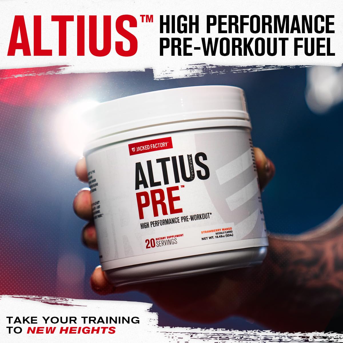 Jacked Factory Altius Pre Workout Powder 20 Servings