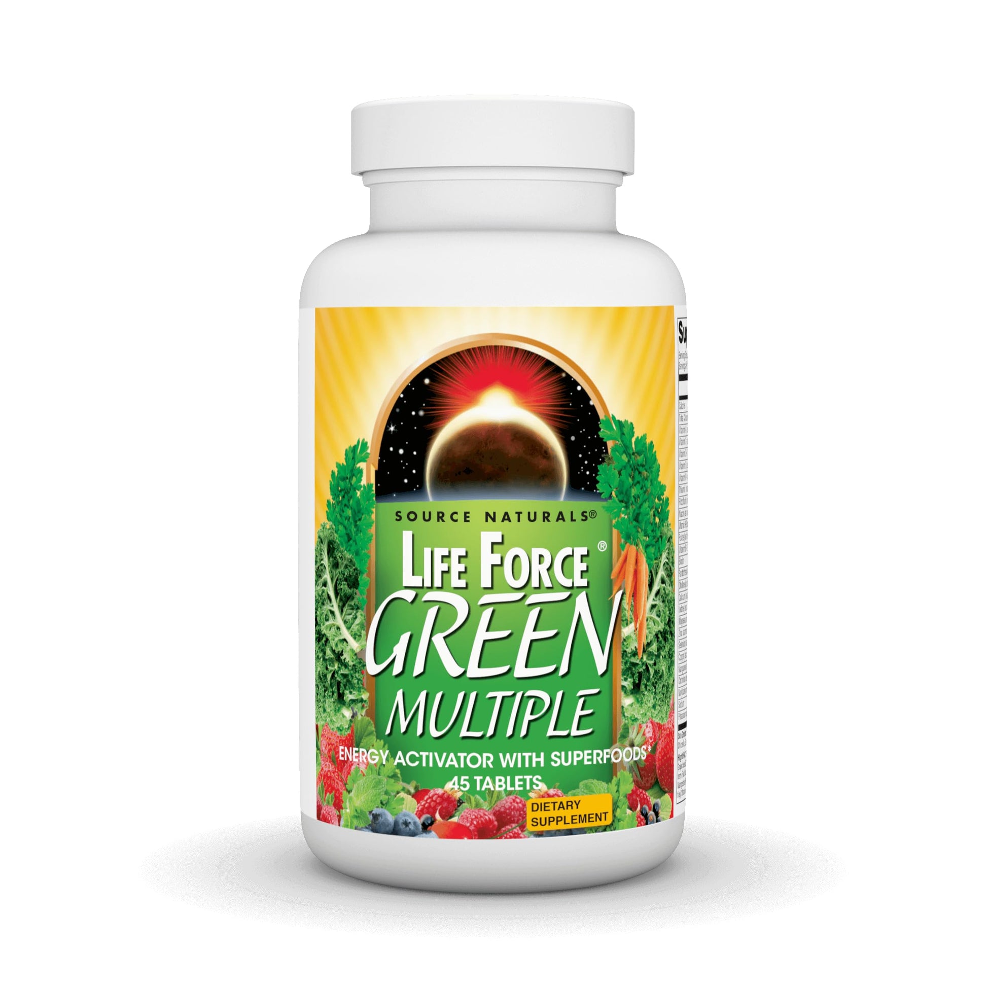 Source Naturals Life Force Green Multiple Energy Activator with Superfoods, 45 Tablets