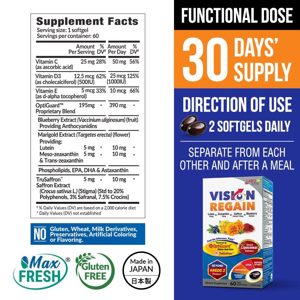 LABO Nutrition VisionREGAIN Softgels 60 Count