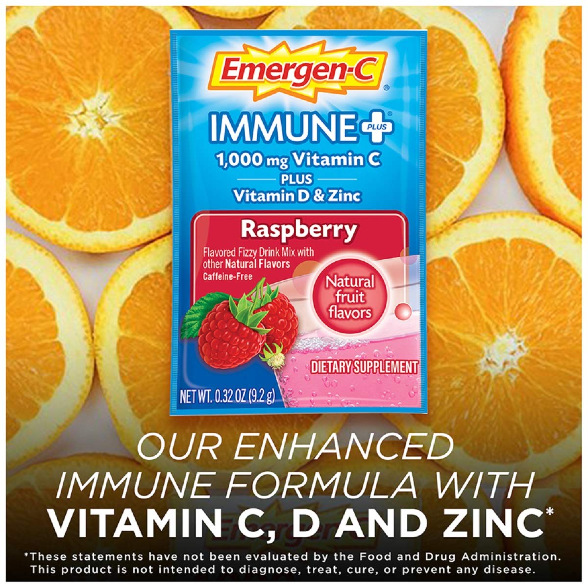 Emergen-C Immune+ 1000mg Vitamin C Powder, 30 Count