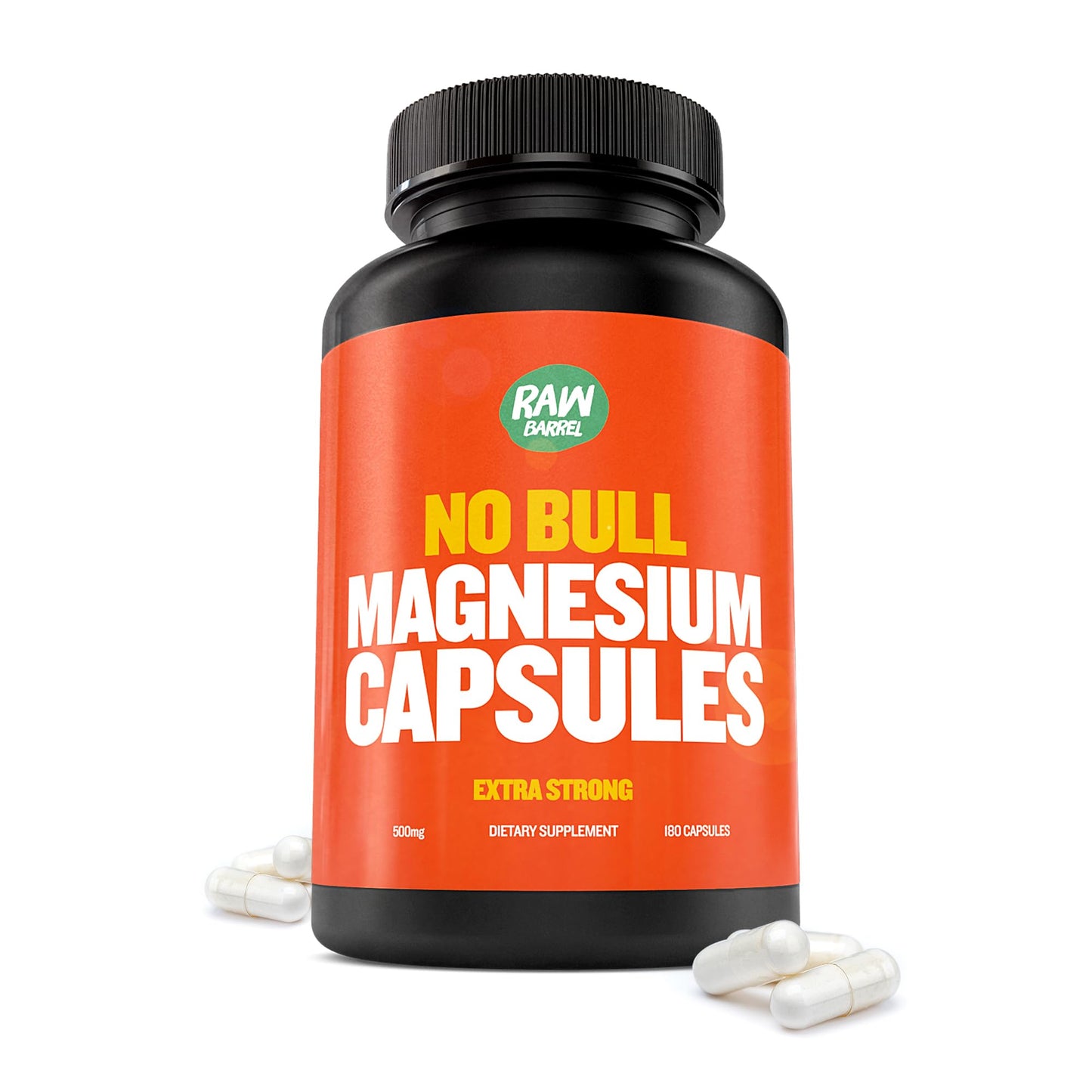 Raw Barrel No Bull Magnesium Capsules 180 Capsules