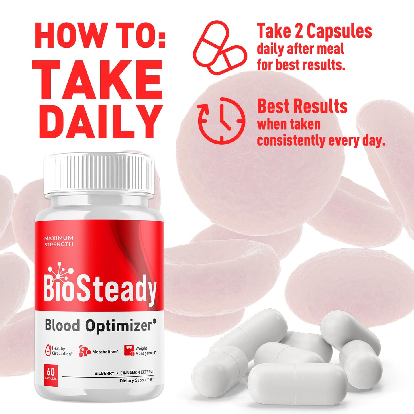 Flex University Biosteady Blood Optimizer Capsules 180 Capsules
