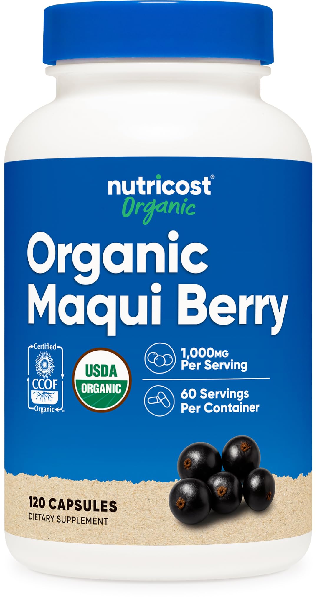 Nutricost Organic Maqui Berry (1,000mg) Capsules, 120 Count