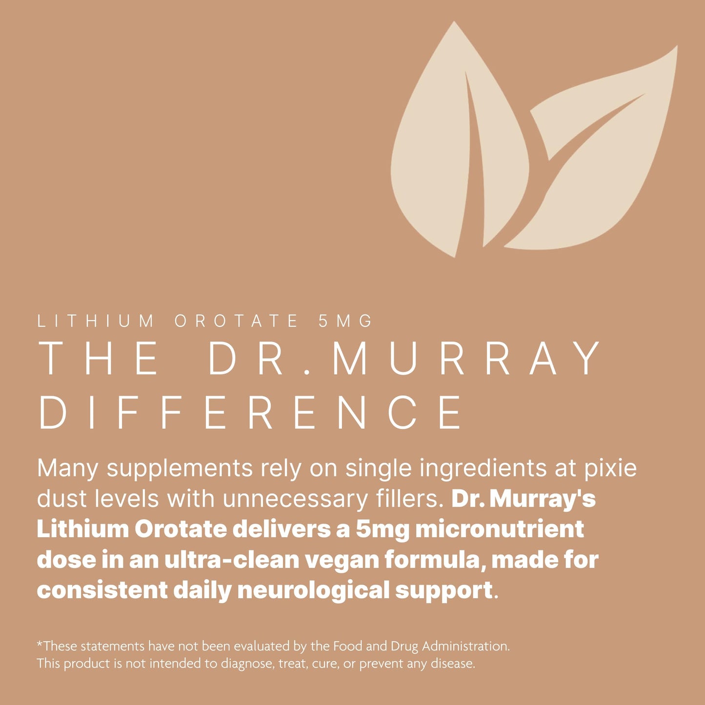 Dr. Murray Natural Products Lithium Orotate 5mg Supplement Capsule 60 Count