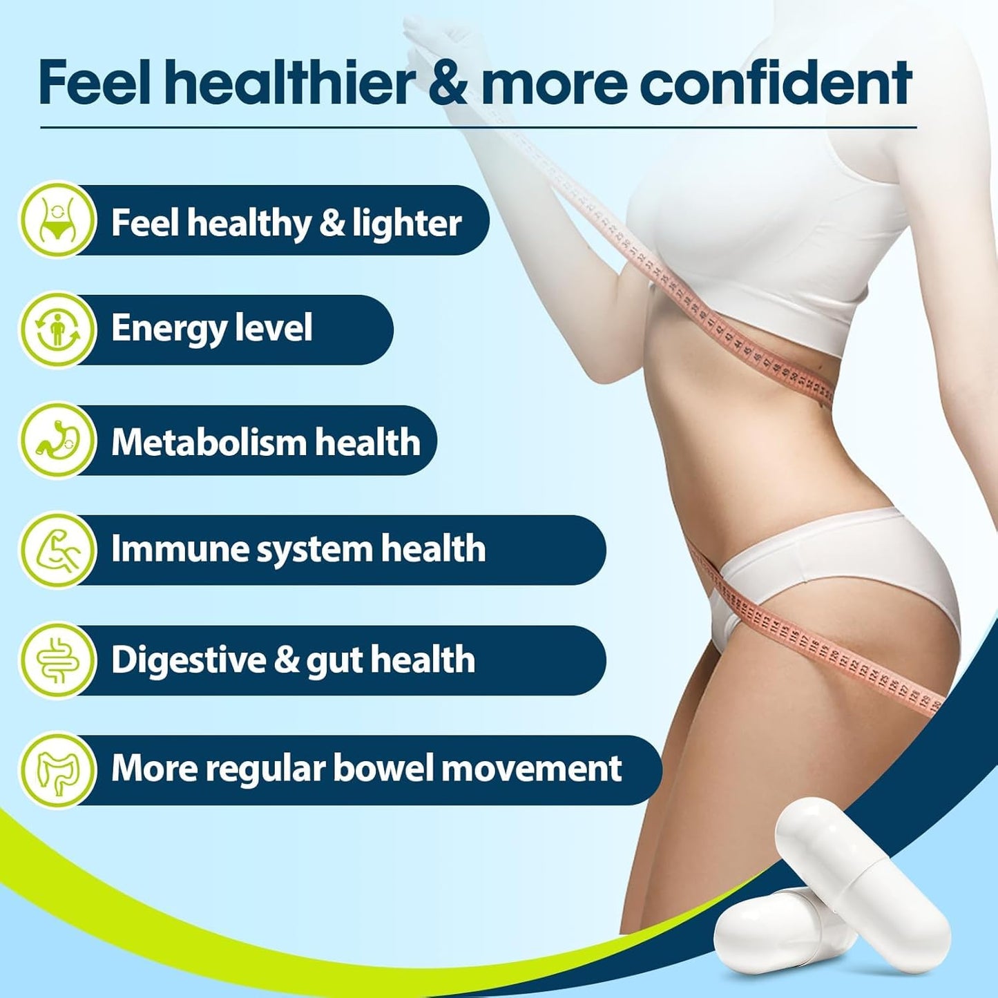 Keptrohy Probiotics for Women & Men 300 Billion CFU Probiotics from 12 Strains + Organic Prebiotics Blend for Daily Digestive, Immune, Gut, Bloating, Gut Health, Shelf Stable 60 Capsules