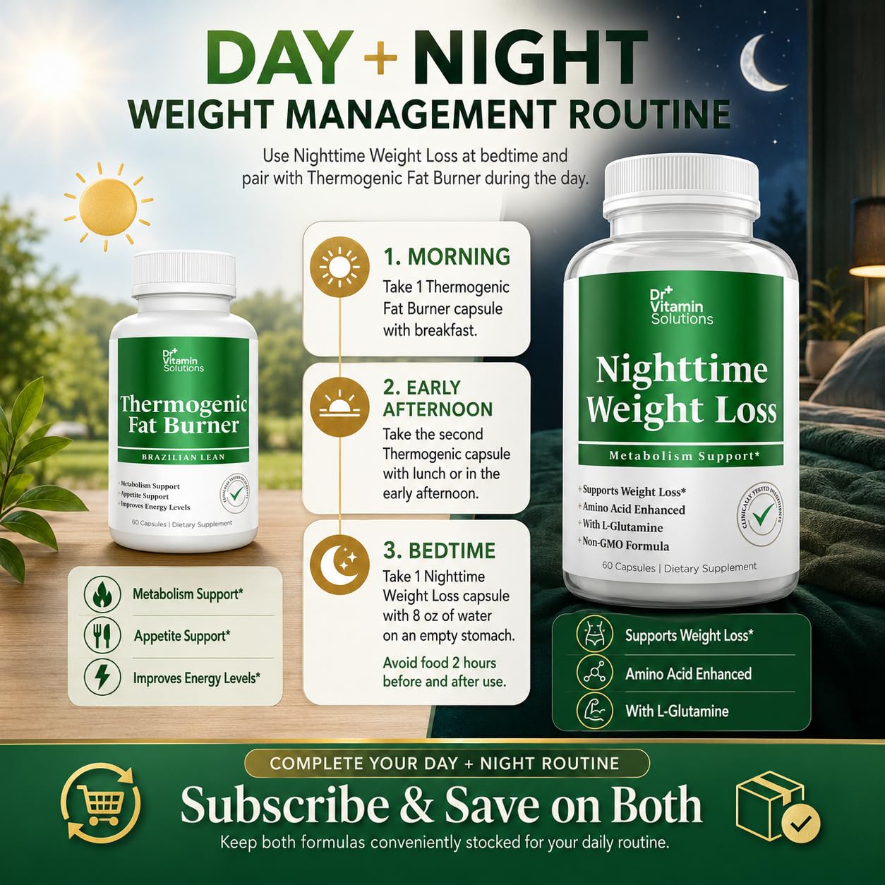 DR VITAMIN SOLUTIONS Nighttime Fat Burner Capsule 60 Count