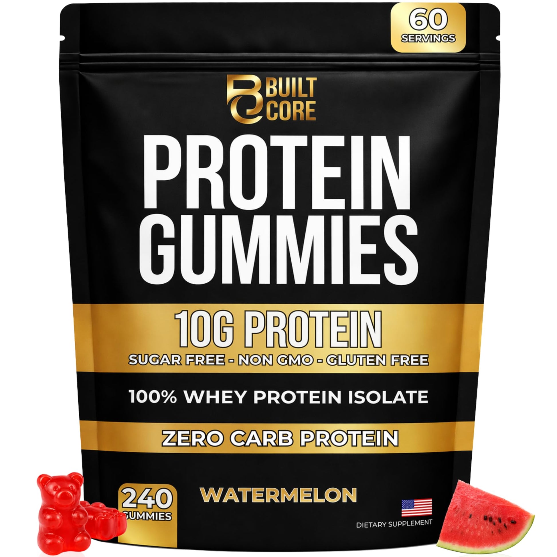 BuiltCore Whey Isolate Protein Gummies 25 Count