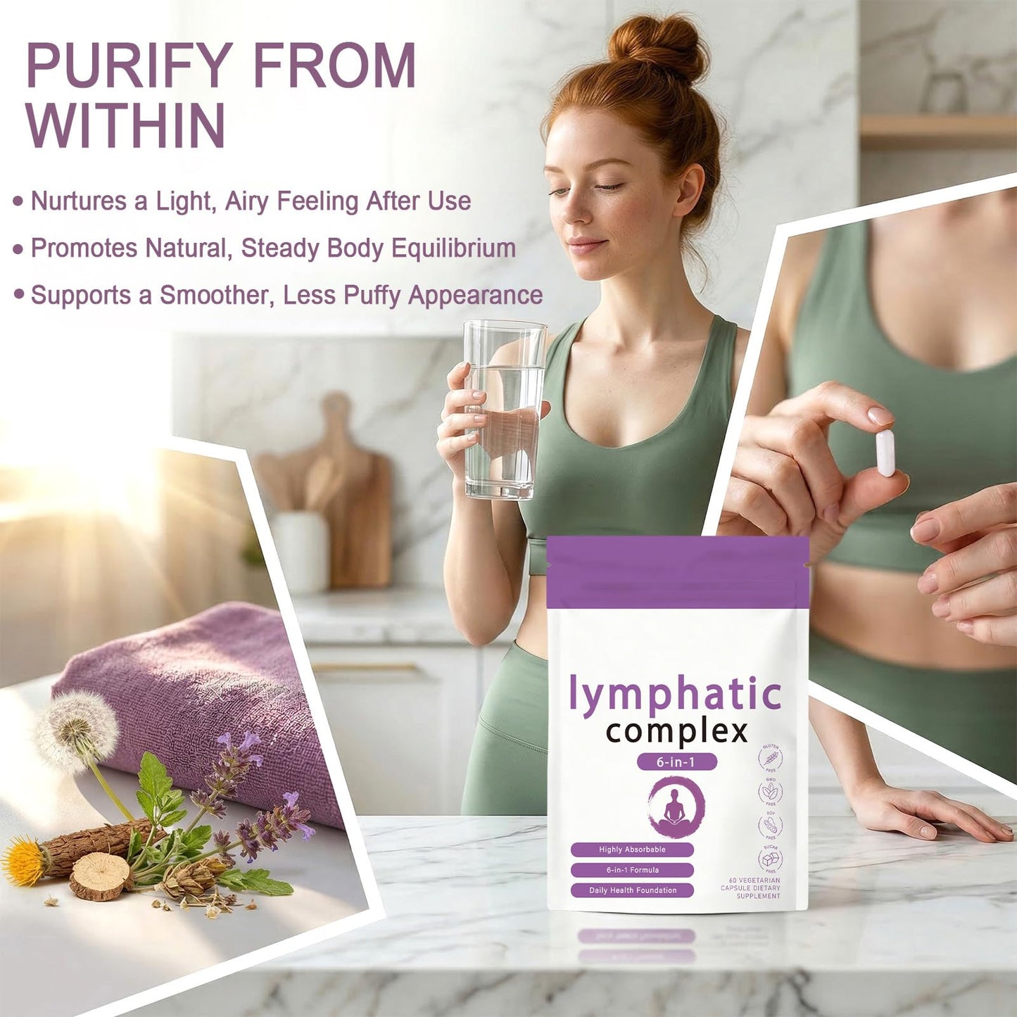 PBZPBZ Lymphatic Complex 6-in-1 Herbal Blend Capsules, 60 Count