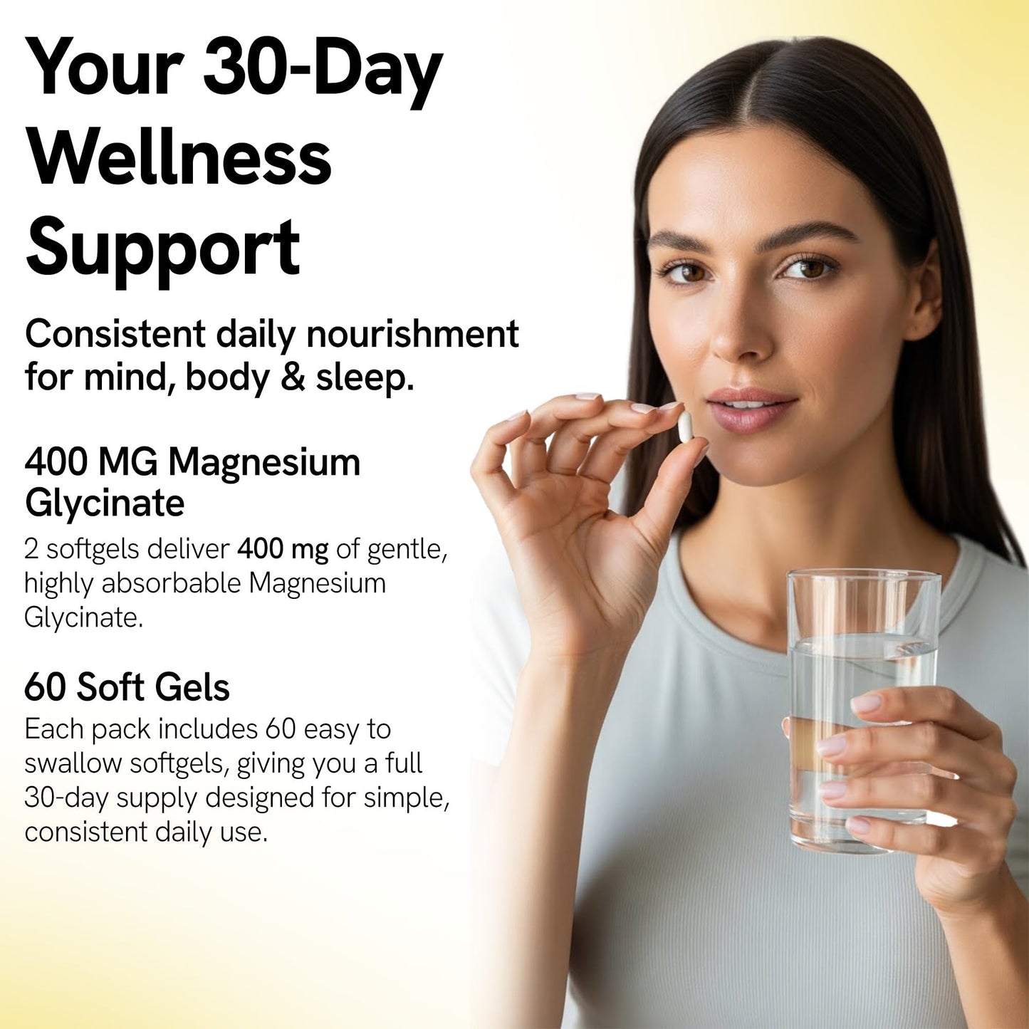 Pharmlitalia Magnesium Glycinate 400mg, 60 Softgels